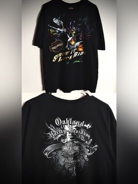 2010 Oakland Harley Davidson Joker Tee! 🃏 immaculate pristine vintage RARE piece